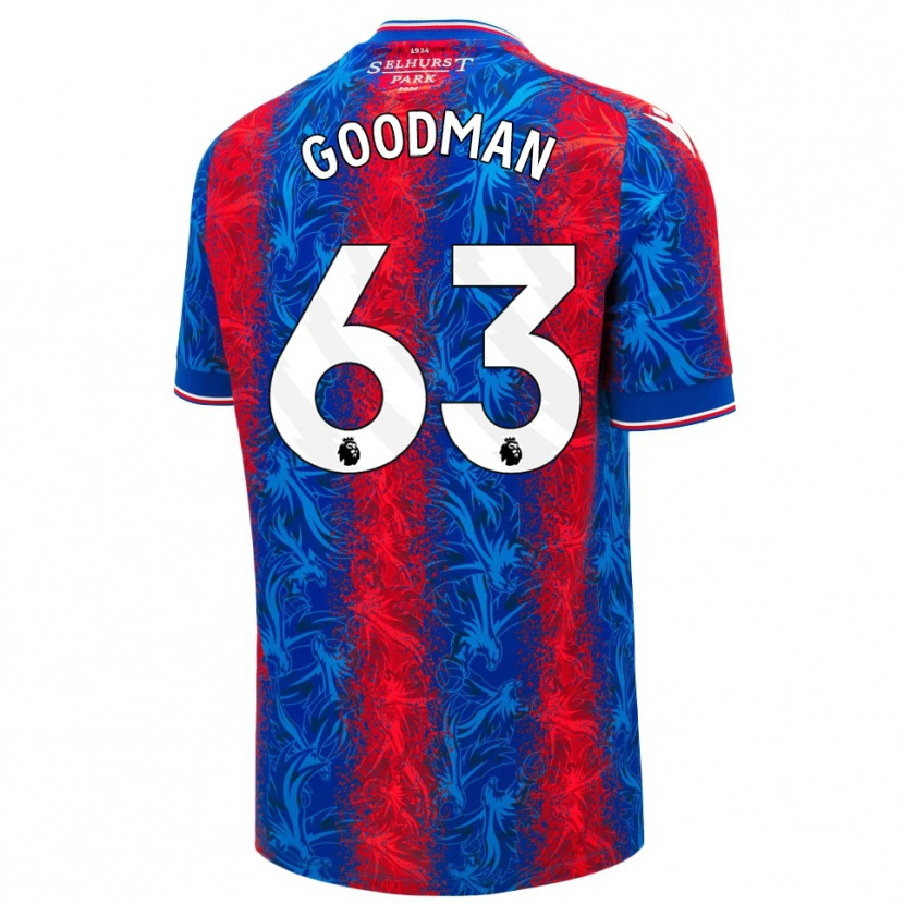 Danxen Kinderen Owen Goodman #63 Rood Blauwe Strepen Thuisshirt Thuistenue 2024/25 T-Shirt