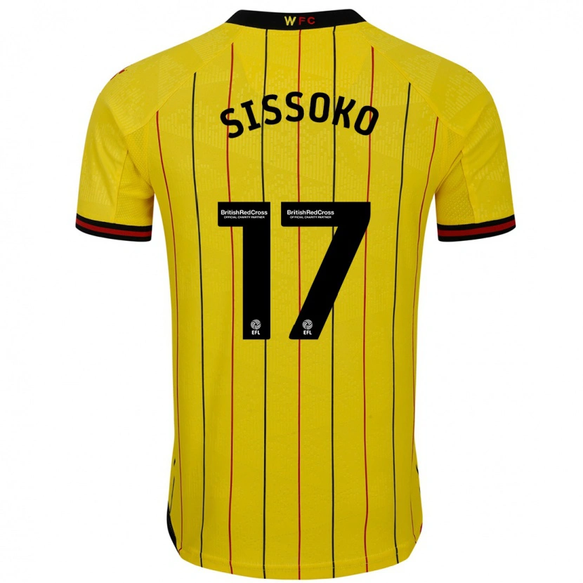 Danxen Kinderen Moussa Sissoko #17 Geel Zwart Thuisshirt Thuistenue 2024/25 T-Shirt