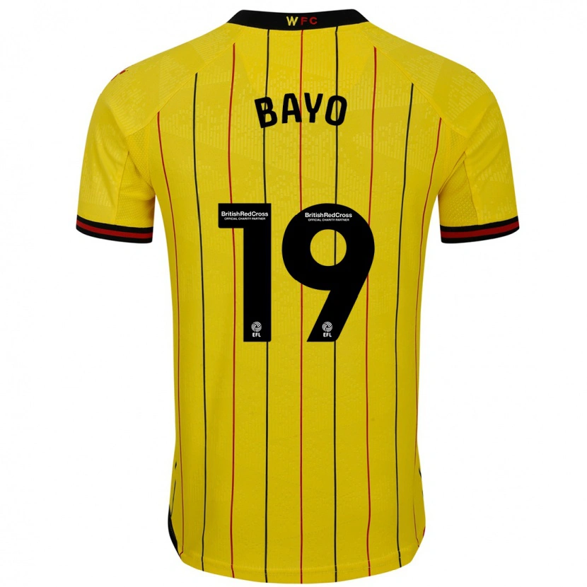 Danxen Kinderen Vakoun Bayo #19 Geel Zwart Thuisshirt Thuistenue 2024/25 T-Shirt