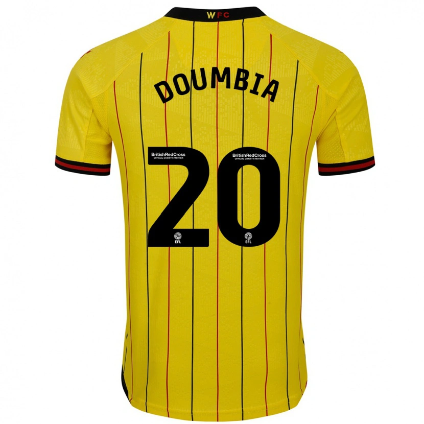 Danxen Kinderen Mamadou Doumbia #20 Geel Zwart Thuisshirt Thuistenue 2024/25 T-Shirt