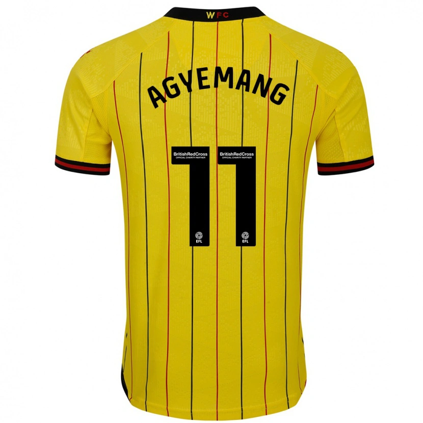 Danxen Kinderen Michelle Agyemang #11 Geel Zwart Thuisshirt Thuistenue 2024/25 T-Shirt