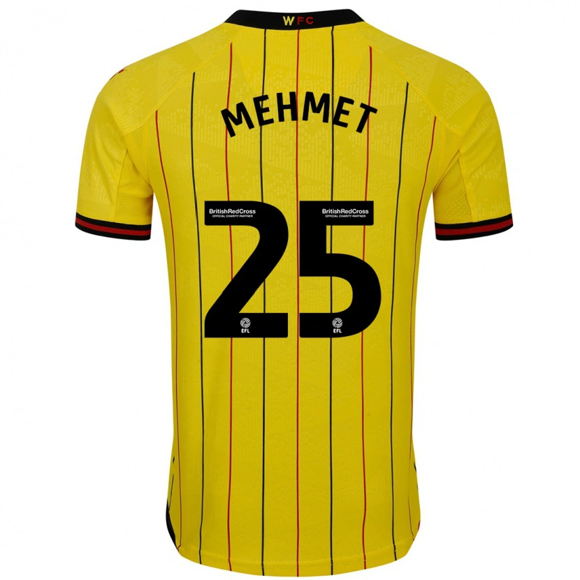 Danxen Kinderen Melis Mehmet #25 Geel Zwart Thuisshirt Thuistenue 2024/25 T-Shirt