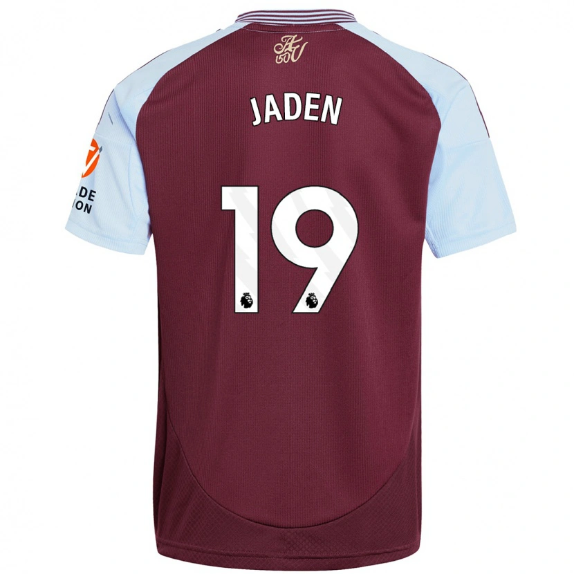 Danxen Kinderen Jaden Philogene #19 Bordeaux Hemelsblauw Thuisshirt Thuistenue 2024/25 T-Shirt