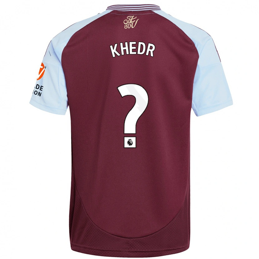 Danxen Kinderen Omar Khedr #0 Bordeaux Hemelsblauw Thuisshirt Thuistenue 2024/25 T-Shirt