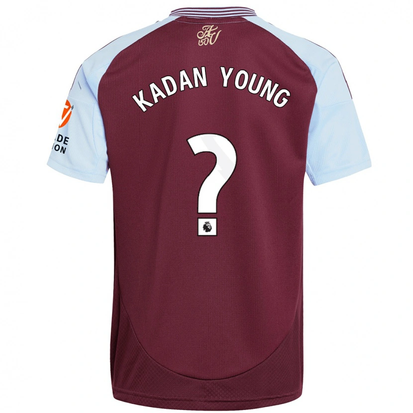 Danxen Kinderen Kadan Young #0 Bordeaux Hemelsblauw Thuisshirt Thuistenue 2024/25 T-Shirt