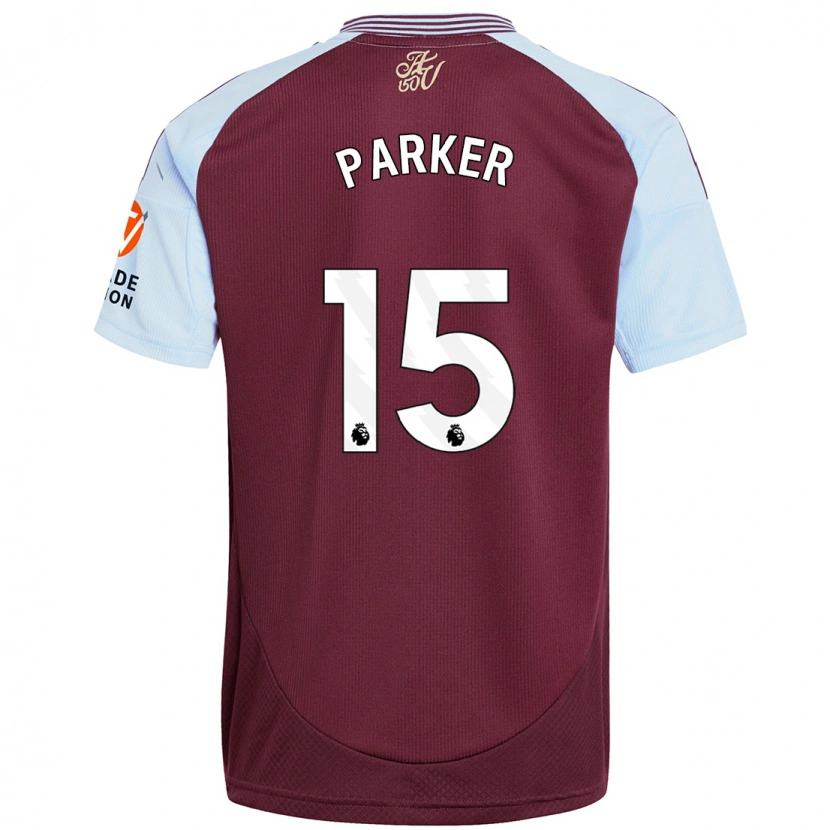 Danxen Kinderen Lucy Parker #15 Bordeaux Hemelsblauw Thuisshirt Thuistenue 2024/25 T-Shirt