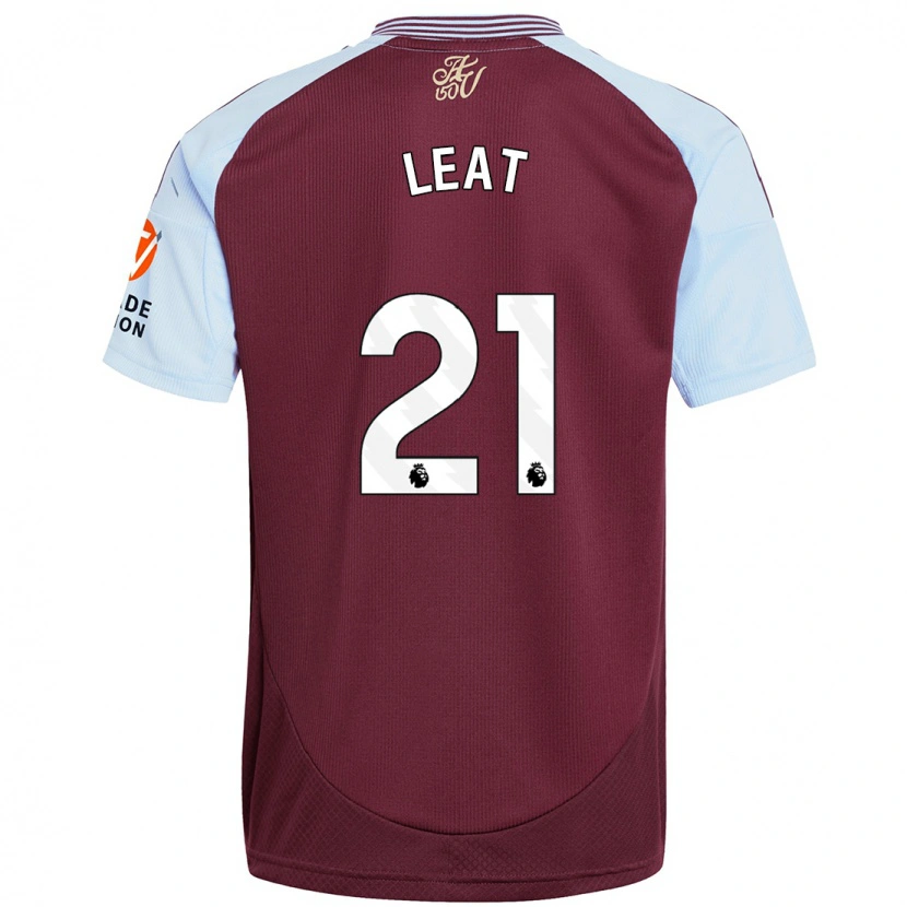 Danxen Kinderen Anna Leat #21 Bordeaux Hemelsblauw Thuisshirt Thuistenue 2024/25 T-Shirt