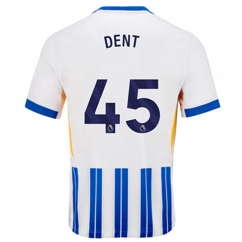 Danxen Kinderen Lily Dent #45 Wit Blauwe Krijtstrepen Thuisshirt Thuistenue 2024/25 T-Shirt