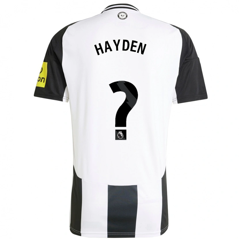 Danxen Kinderen Isaac Hayden #0 Wit Zwart Thuisshirt Thuistenue 2024/25 T-Shirt