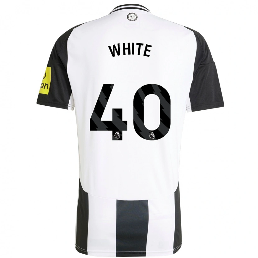 Danxen Kinderen Joe White #40 Wit Zwart Thuisshirt Thuistenue 2024/25 T-Shirt