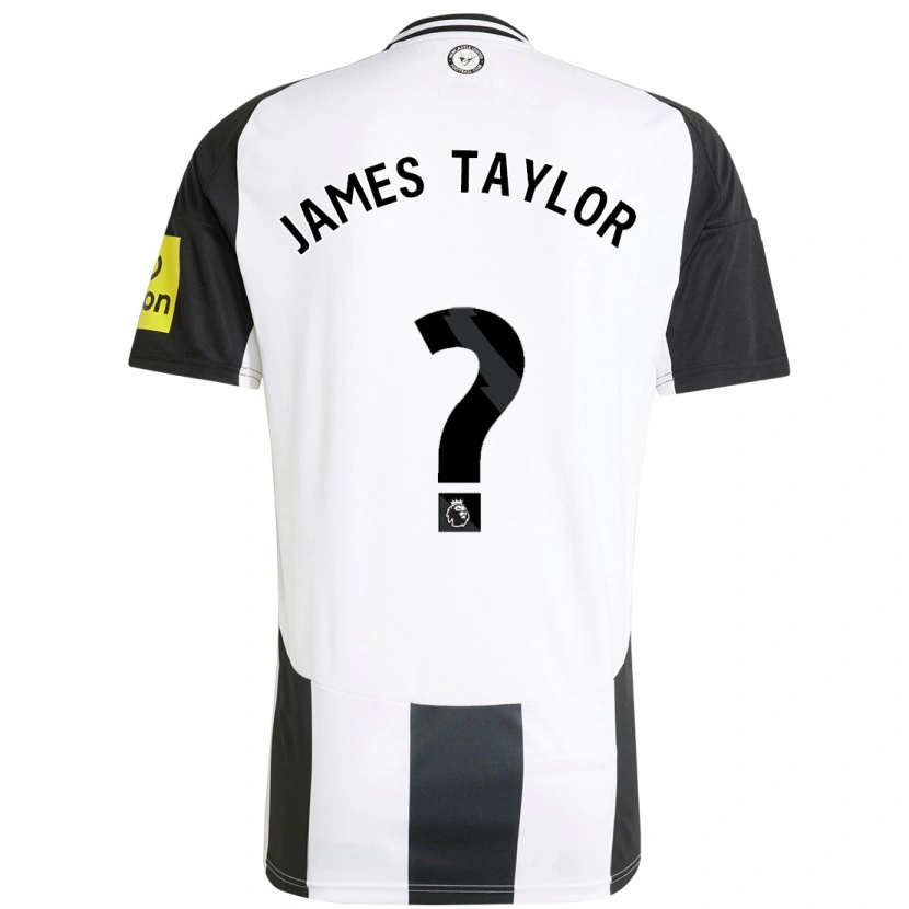 Danxen Kinderen James Taylor #0 Wit Zwart Thuisshirt Thuistenue 2024/25 T-Shirt