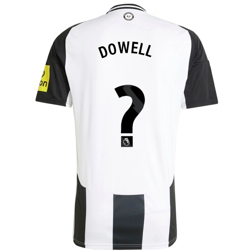 Danxen Kinderen Roman Dowell #0 Wit Zwart Thuisshirt Thuistenue 2024/25 T-Shirt