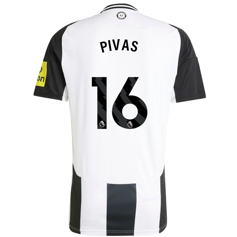 Danxen Kinderen Miodrag Pivas #16 Wit Zwart Thuisshirt Thuistenue 2024/25 T-Shirt