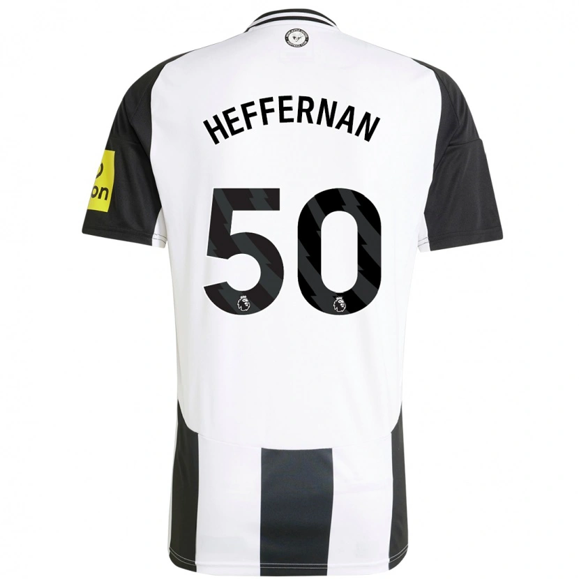 Danxen Kinderen Cathal Heffernan #50 Wit Zwart Thuisshirt Thuistenue 2024/25 T-Shirt