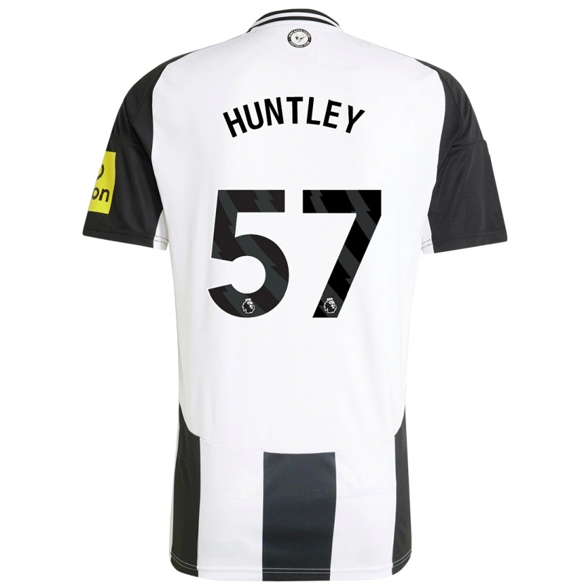 Danxen Kinderen James Huntley #57 Wit Zwart Thuisshirt Thuistenue 2024/25 T-Shirt