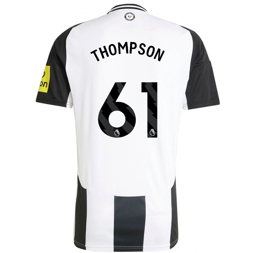 Danxen Kinderen Max Thompson #61 Wit Zwart Thuisshirt Thuistenue 2024/25 T-Shirt