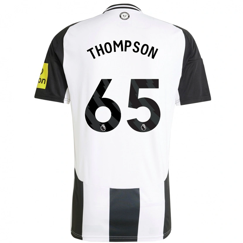 Danxen Kinderen Ciaran Thompson #65 Wit Zwart Thuisshirt Thuistenue 2024/25 T-Shirt