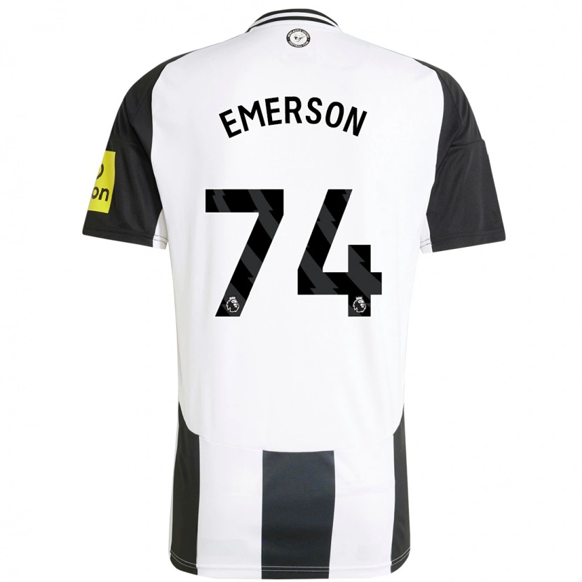 Danxen Kinderen Johnny Emerson #74 Wit Zwart Thuisshirt Thuistenue 2024/25 T-Shirt