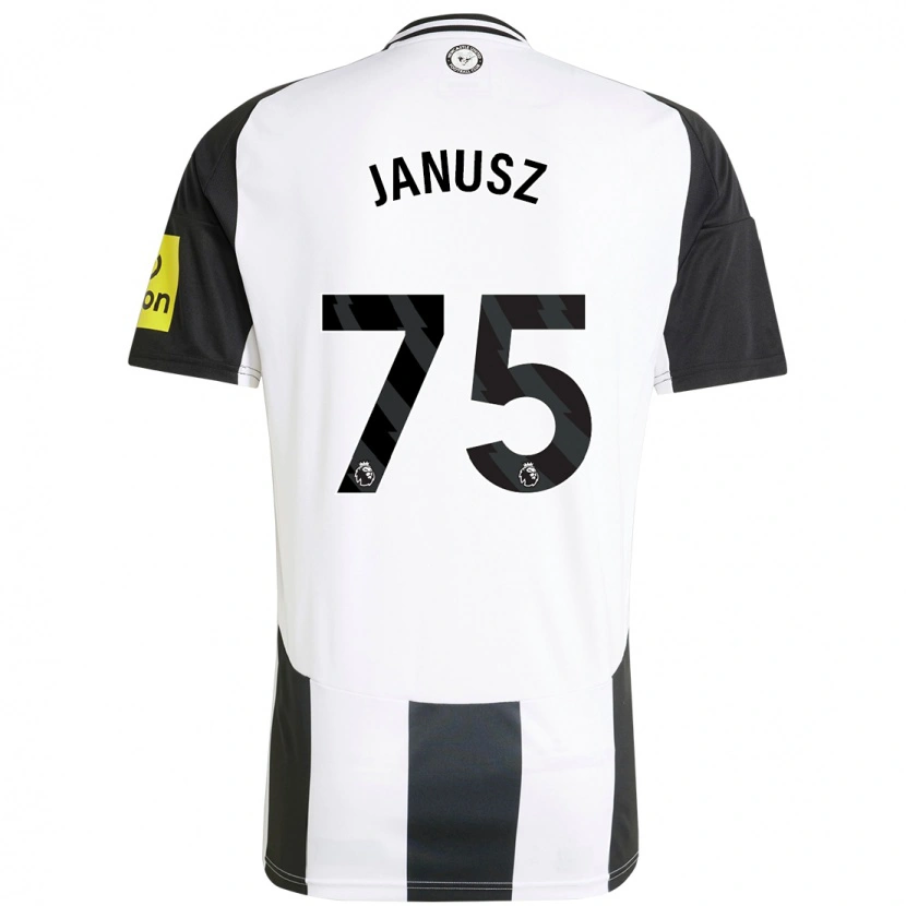 Danxen Kinderen Adrian Janusz #75 Wit Zwart Thuisshirt Thuistenue 2024/25 T-Shirt