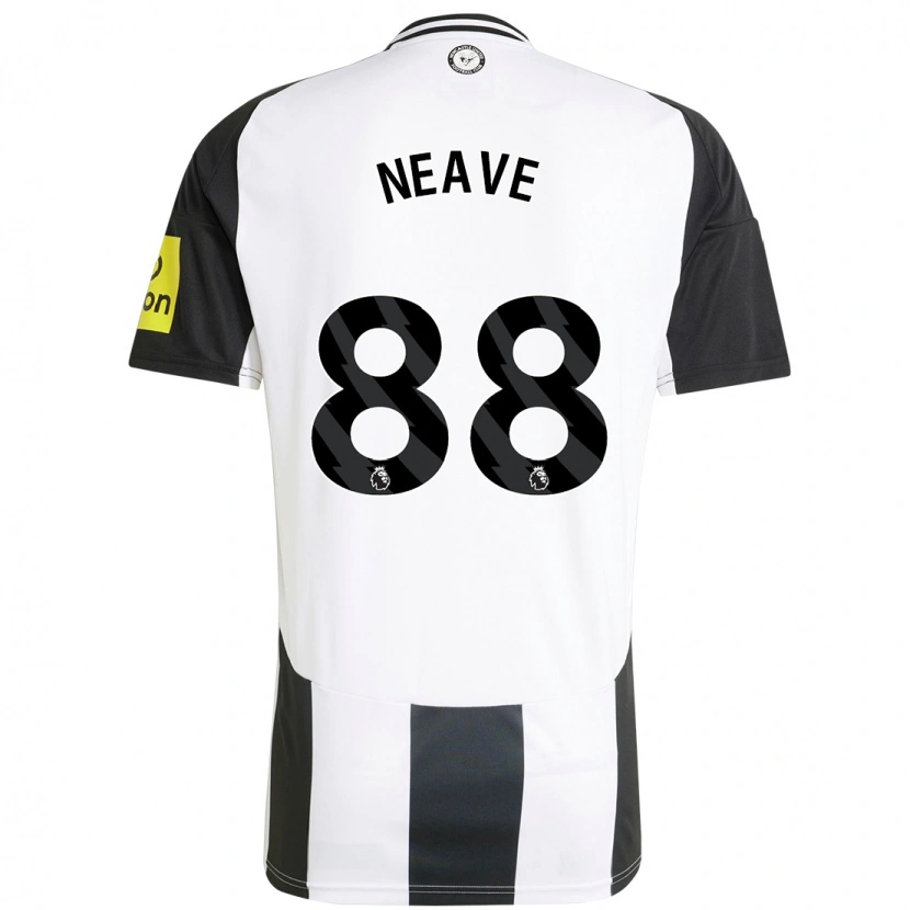 Danxen Kinderen Sean Neave #88 Wit Zwart Thuisshirt Thuistenue 2024/25 T-Shirt