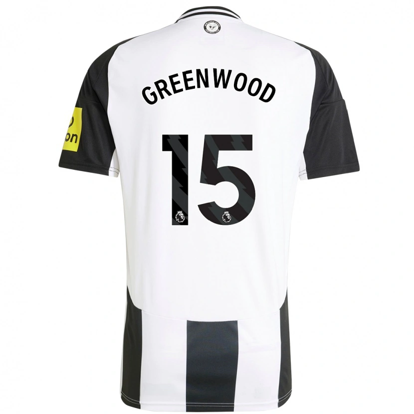 Danxen Kinderen Hannah Greenwood #15 Wit Zwart Thuisshirt Thuistenue 2024/25 T-Shirt