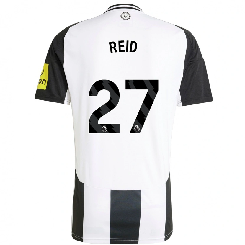 Danxen Kinderen Hannah Reid #27 Wit Zwart Thuisshirt Thuistenue 2024/25 T-Shirt