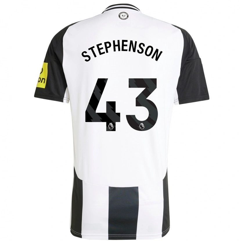 Danxen Kinderen Dylan Stephenson #43 Wit Zwart Thuisshirt Thuistenue 2024/25 T-Shirt