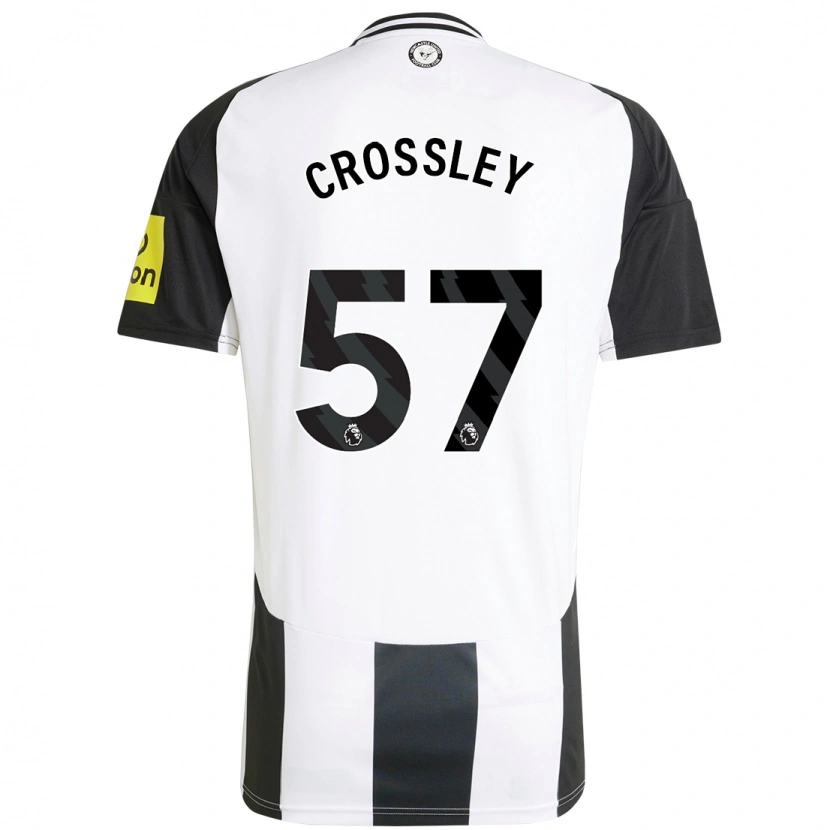 Danxen Kinderen Kyle Crossley #57 Wit Zwart Thuisshirt Thuistenue 2024/25 T-Shirt