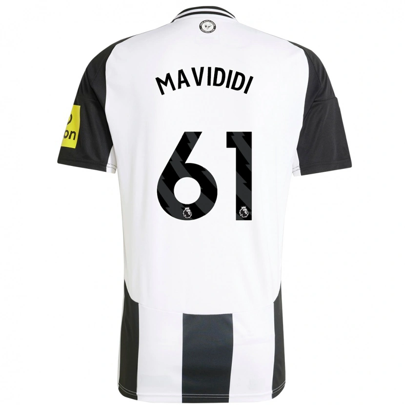 Danxen Kinderen Shaun Mavididi #61 Wit Zwart Thuisshirt Thuistenue 2024/25 T-Shirt