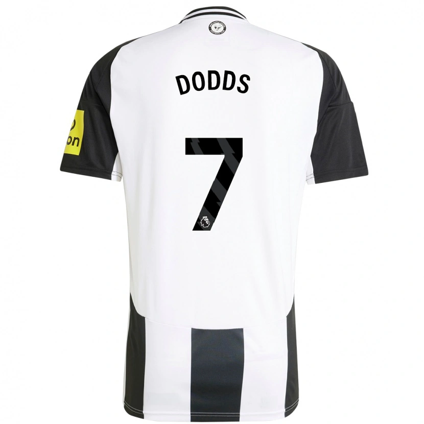 Danxen Kinderen Tyler Dodds #7 Wit Zwart Thuisshirt Thuistenue 2024/25 T-Shirt