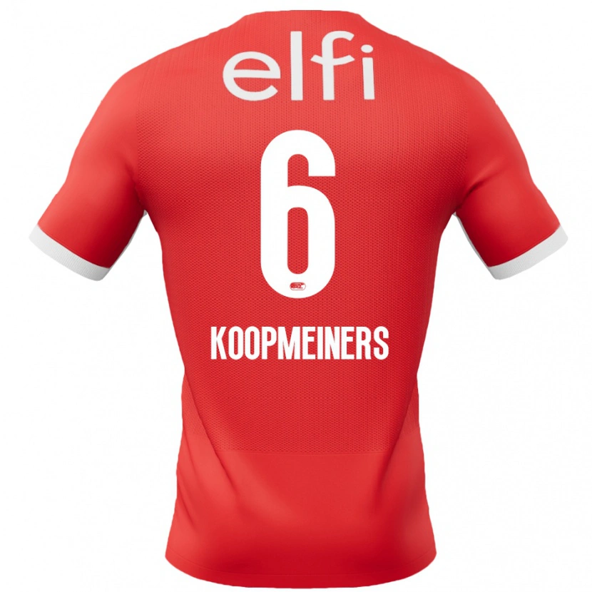 Danxen Kinderen Peer Koopmeiners #6 Rood Wit Thuisshirt Thuistenue 2024/25 T-Shirt