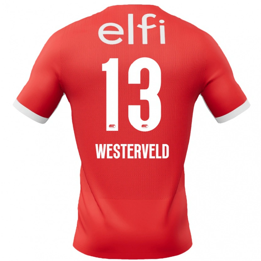 Danxen Kinderen Sem Westerveld #13 Rood Wit Thuisshirt Thuistenue 2024/25 T-Shirt