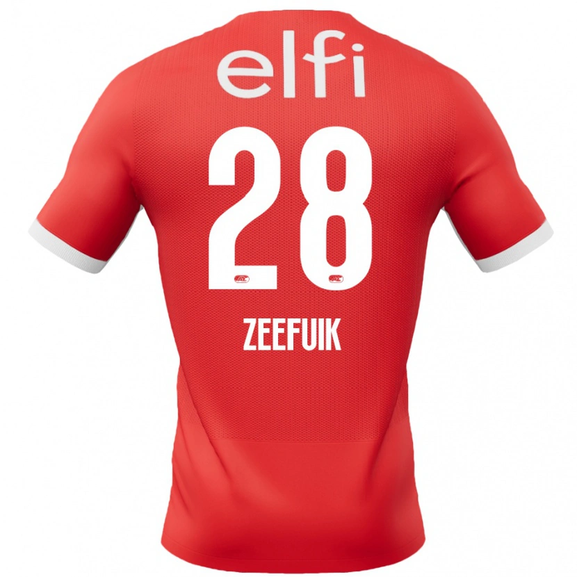 Danxen Kinderen Lequincio Zeefuik #28 Rood Wit Thuisshirt Thuistenue 2024/25 T-Shirt