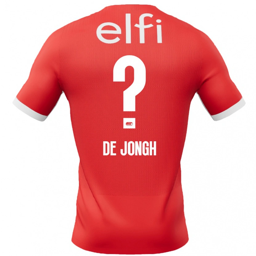 Danxen Kinderen Iain De Jongh #0 Rood Wit Thuisshirt Thuistenue 2024/25 T-Shirt