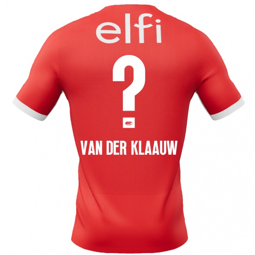 Danxen Kinderen Deacon Van Der Klaauw #0 Rood Wit Thuisshirt Thuistenue 2024/25 T-Shirt