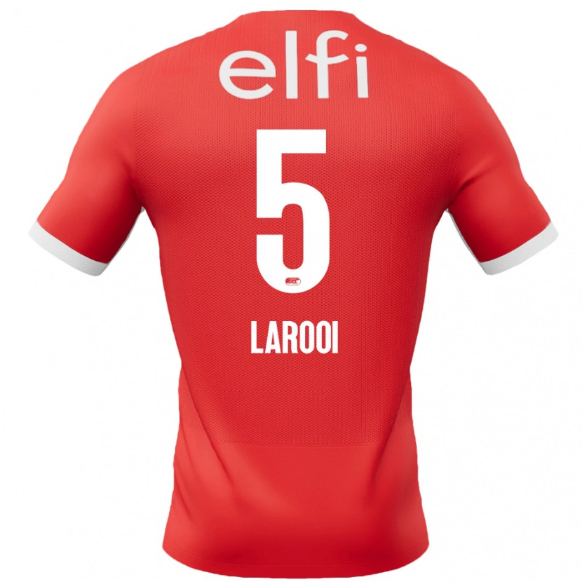 Danxen Kinderen Finn Larooi #5 Rood Wit Thuisshirt Thuistenue 2024/25 T-Shirt