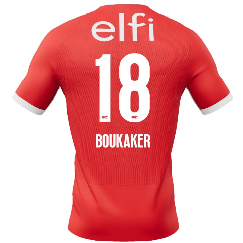 Danxen Kinderen Romaissa Boukaker #18 Rood Wit Thuisshirt Thuistenue 2024/25 T-Shirt