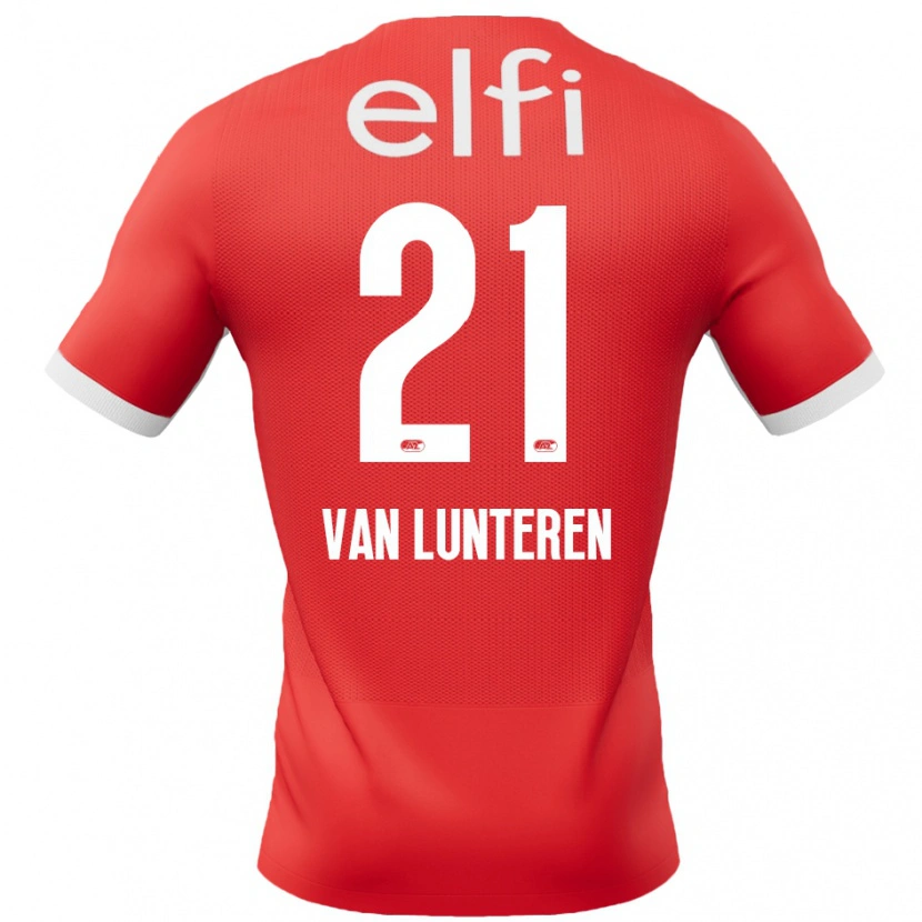 Danxen Kinderen Desiree Van Lunteren #21 Rood Wit Thuisshirt Thuistenue 2024/25 T-Shirt