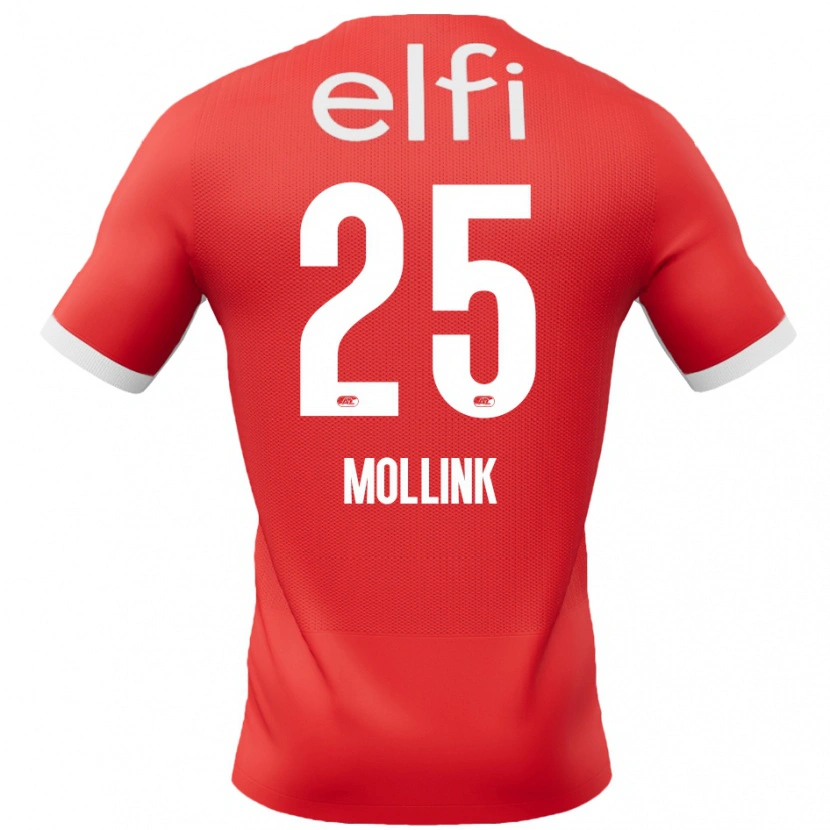 Danxen Kinderen Yaël Mollink #25 Rood Wit Thuisshirt Thuistenue 2024/25 T-Shirt