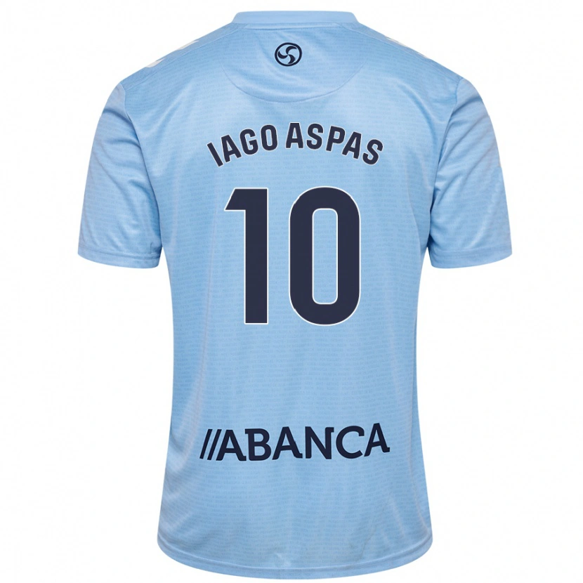 Danxen Kinderen Iago Aspas #10 Hemelsblauw Thuisshirt Thuistenue 2024/25 T-Shirt