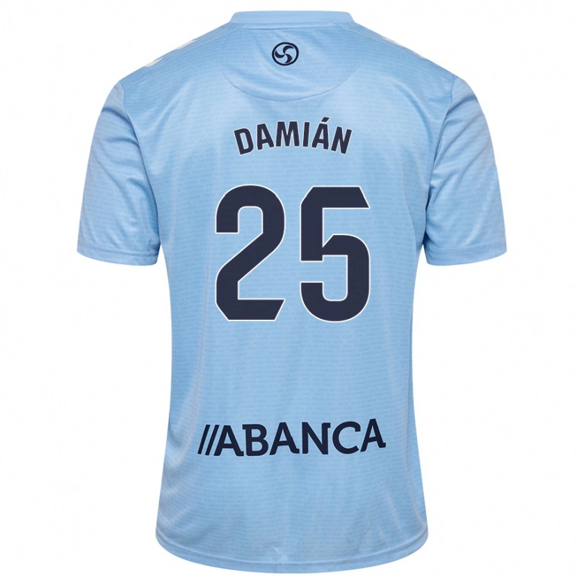 Danxen Kinderen Damián Rodríguez #25 Hemelsblauw Thuisshirt Thuistenue 2024/25 T-Shirt