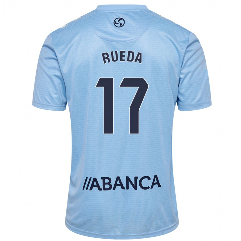 Danxen Kinderen Javi Rueda #17 Hemelsblauw Thuisshirt Thuistenue 2024/25 T-Shirt