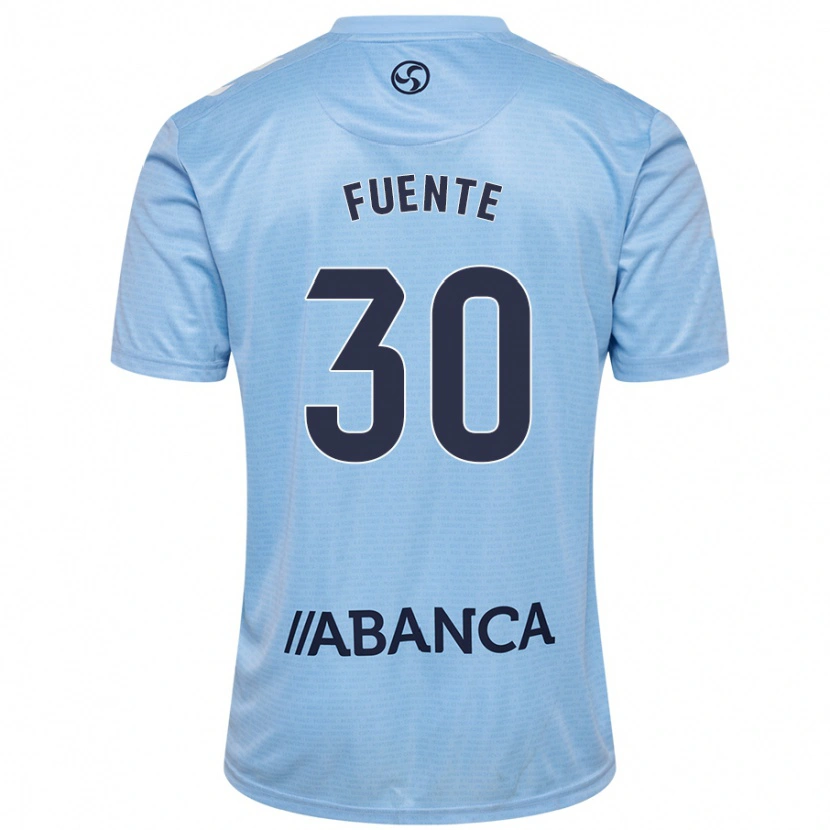 Danxen Kinderen Mario Fuente #30 Hemelsblauw Thuisshirt Thuistenue 2024/25 T-Shirt