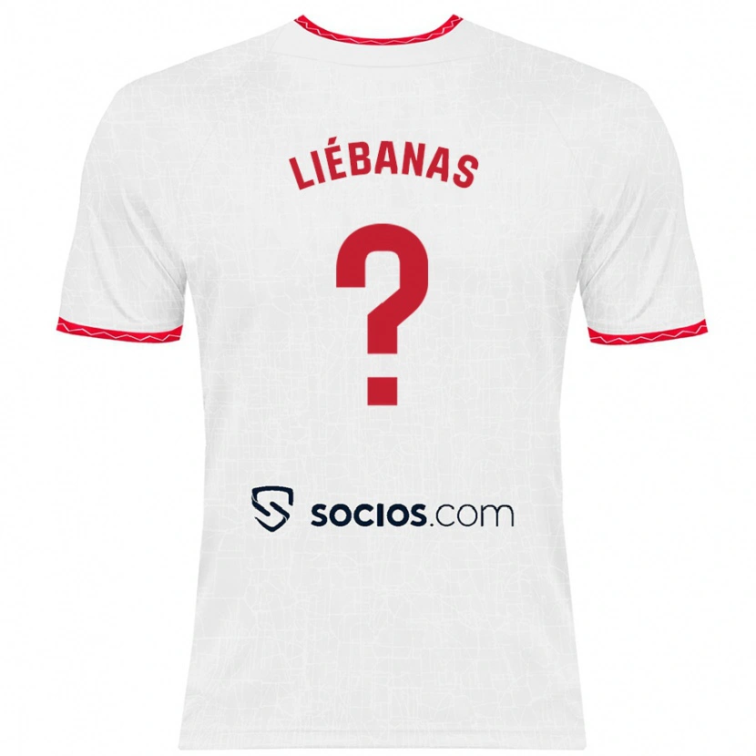 Danxen Kinderen José Manuel Liébanas #0 Wit Rood Thuisshirt Thuistenue 2024/25 T-Shirt