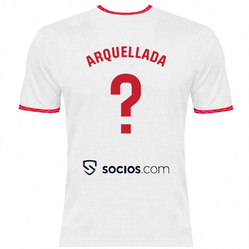 Danxen Kinderen Álvaro Arquellada #0 Wit Rood Thuisshirt Thuistenue 2024/25 T-Shirt