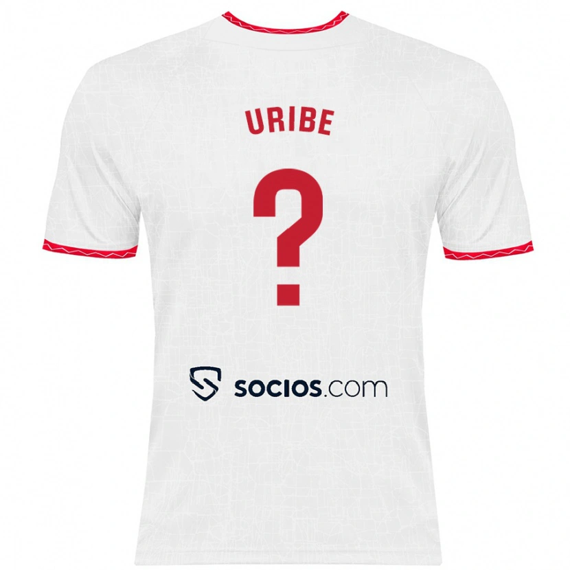 Danxen Kinderen Raúl Uribe #0 Wit Rood Thuisshirt Thuistenue 2024/25 T-Shirt