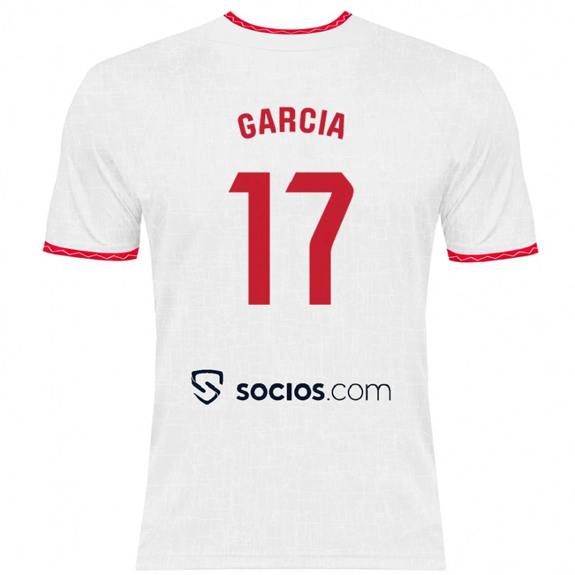 Danxen Kinderen Débora García #17 Wit Rood Thuisshirt Thuistenue 2024/25 T-Shirt