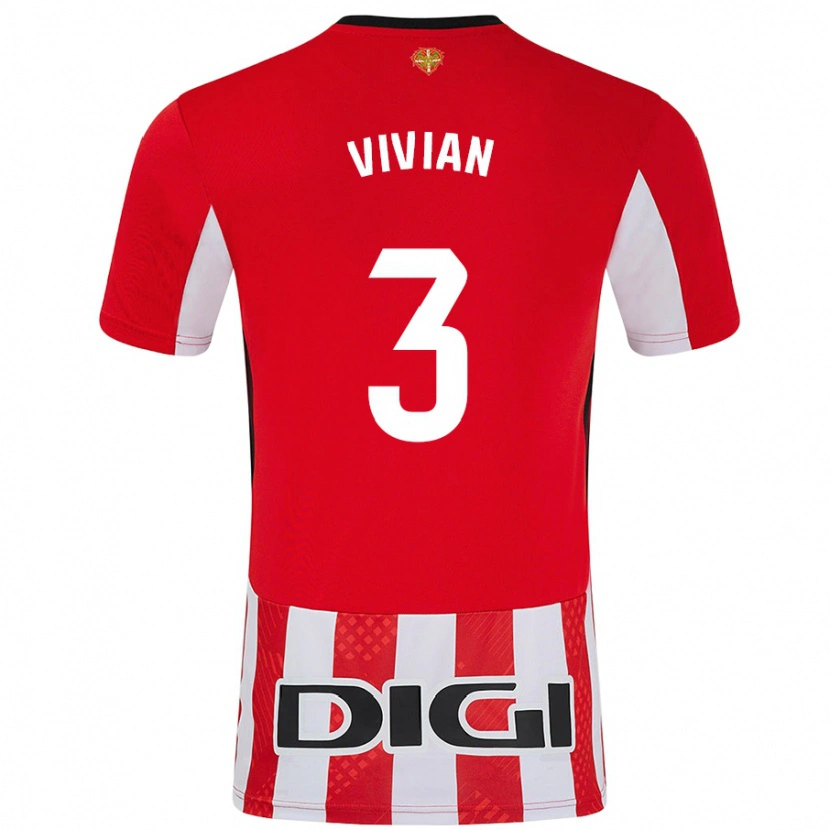 Danxen Kinderen Dani Vivian #3 Rood Wit Thuisshirt Thuistenue 2024/25 T-Shirt