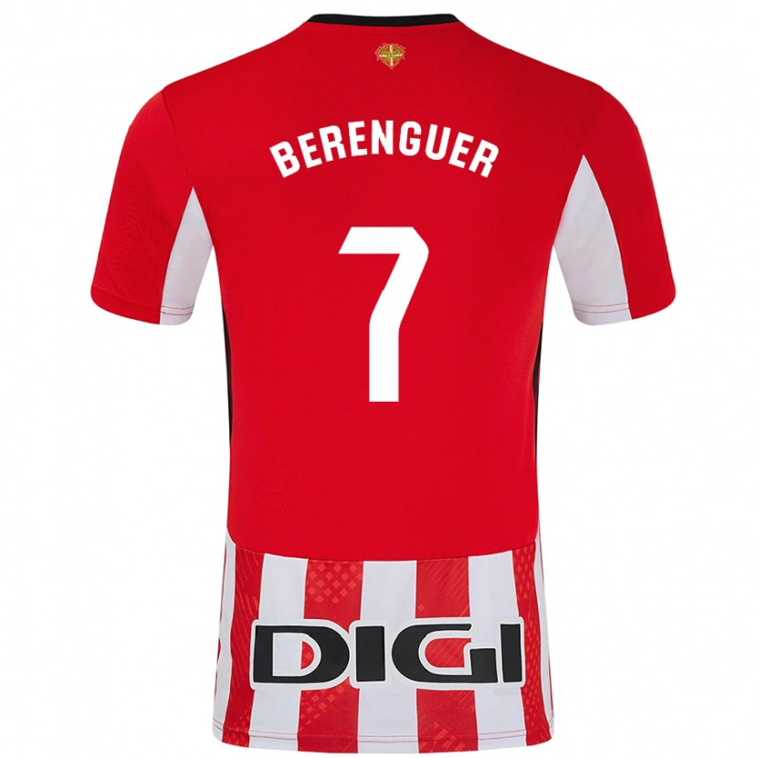 Danxen Kinderen Álex Berenguer #7 Rood Wit Thuisshirt Thuistenue 2024/25 T-Shirt