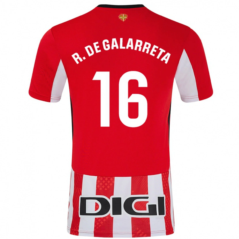 Danxen Kinderen Iñigo Ruiz De Galarreta #16 Rood Wit Thuisshirt Thuistenue 2024/25 T-Shirt